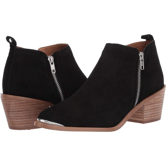 DV by Dolce Vita Odette Suede Leather Ankle Boots Booties Black Size 9 NIB - Picture 1 of 4